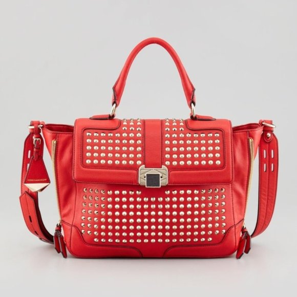 Rebecca Minkoff Handbags - Rebecca Minkoff Elle Red Studded Convertible Bag